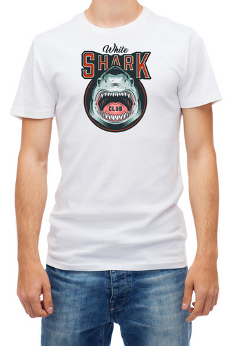 Shirt uomo bianca shark - uomo,