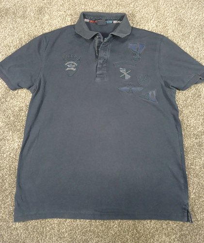 Polo uomo paul shark xl - shark, blu